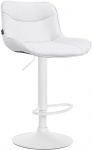 Barová židle Voronei syntetická kůže, bílá, bílá