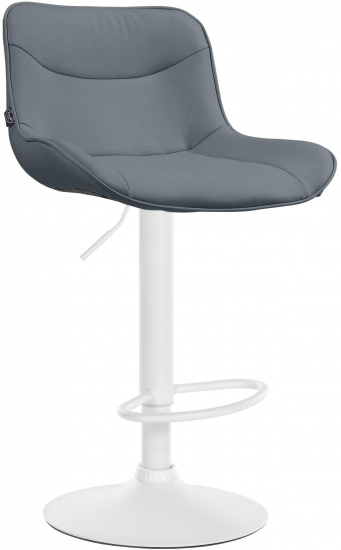 Barová židle Voronei syntetická kůže, bílá, šedá