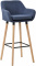 Barová židle Grant látkový potah, tmavě modrá