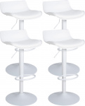 4 ks / set barová židle Aveiro syntetická kůže, bílá
