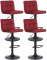 4 ks / set barová židle Nefi samet, červená