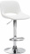 Barová židle Kalmen syntetická kůže, chrom, bílá