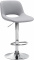 Barová židle Kalmen syntetická kůže, chrom, šedá