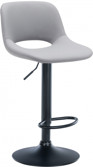 Barová židle Kalmen syntetická kůže, černá, šedá