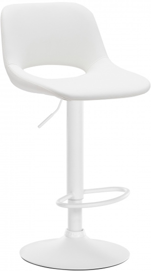 Barová židle Kalmen syntetická kůže, bílá, bílá