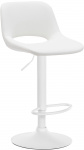 Barová židle Kalmen syntetická kůže, bílá, bílá