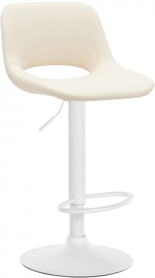 Barová židle Kalmen syntetická kůže, bílá, krémová