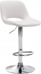 Barová židle Kalmen látkový potah, chrom, krémová