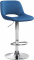 Barová židle Kalmen samet chrom, modrá