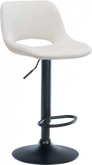 Barová židle Kalmen samet černá, krémová