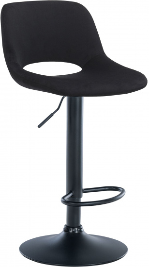 Barová židle Kalmen samet černá, černá