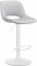 Barová židle Kalmen samet bílá, světle šedá