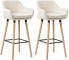 2 ks / set barová židle Grant látkový potah, béžová