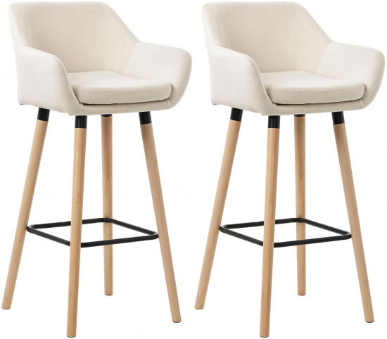 2 ks / set barová židle Grant látkový potah, béžová