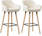 2 ks / set barová židle Grant látkový potah, béžová