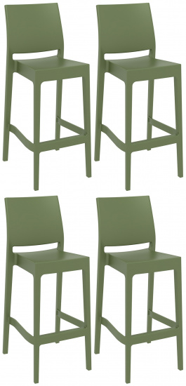 4 ks / set barová židle Maya, oliv