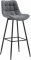 Barová židle Dartford látkový potah, tmavě šedá