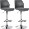 2 ks / set barová židle Dilmos plast, šedá