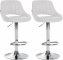 2 ks / set barová židle Mile syntetická kůže, podnož chrom / bílá