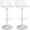 2 ks / set barová židle Almada syntetická kůže, bílá