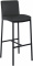 Barová židle Freeport syntetická kůže, černá podnož, tmavě šedá