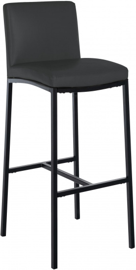 Barová židle Freeport syntetická kůže, černá podnož, tmavě šedá