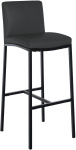 Barová židle Freeport syntetická kůže, černá podnož, tmavě šedá