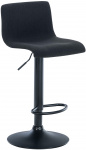 Barová židle Homer látkový potah, černá podnož, černá