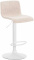 Barová židle Homer látkový potah, bílá podnož, krémová