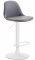 Barová židle Kiel čalounění syntetická kůže, bílá, šedá