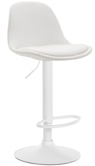 Barová židle Kiel čalounění syntetická kůže, bílá, bílá