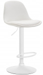 Barová židle Kiel čalounění syntetická kůže, bílá, bílá