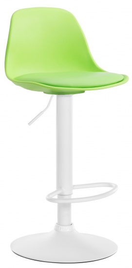 Barová židle Kiel syntetická kůže, bílá, zelená