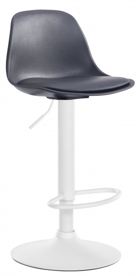 Barová židle Kiel syntetická kůže, bílá, černá