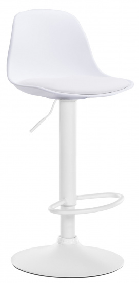 Barová židle Kiel syntetická kůže, bílá, bílá