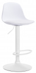 Barová židle Kiel syntetická kůže, bílá, bílá