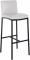 Barová židle Freeport syntetická kůže, černá podnož, bílá