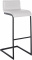 Barová židle Newport syntetická kůže, černá podnož, bílá
