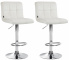 2 ks / set barová židle Veru samet chrom, krémová