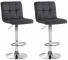 2 ks / set barová židle Veru samet chrom, černá