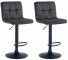 2 ks / set barová židle Veru samet černá, černá