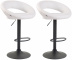 2 ks / set barová židle Luna syntetická kůže, černá, bílá