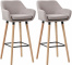 2 ks / set barová židle Grant látkový potah, taupe