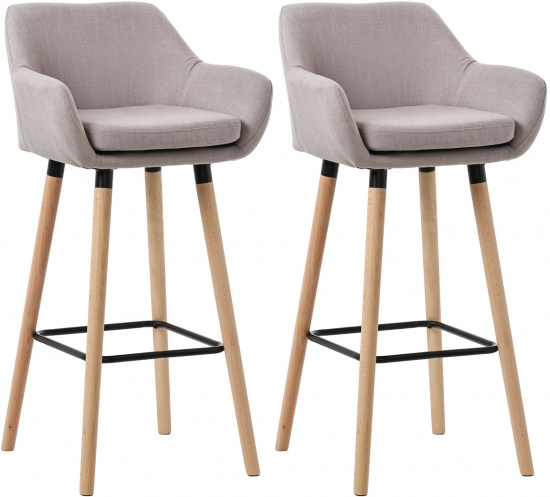 2 ks / set barová židle Grant látkový potah, taupe