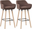 2 ks / set barová židle Grant látkový potah, kávová