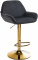Barová židle Braga Gold samet, černá
