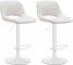 2 ks / set barová židle Kalmen látkový potah, bílá, krémová