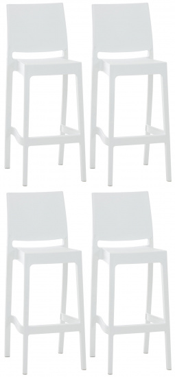 4 ks / set barová židle Maya, bílá