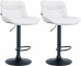 2 ks / set barová židle Voronei syntetická kůže, černá, bílá