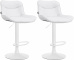 2 ks / set barová židle Voronei syntetická kůže, bílá, bílá